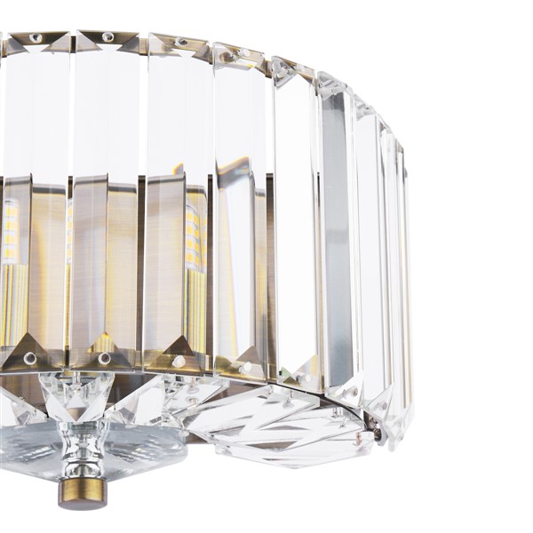 (image for) Laura Ashley Fernhurst Wall Light Crystal and Antique Brass
